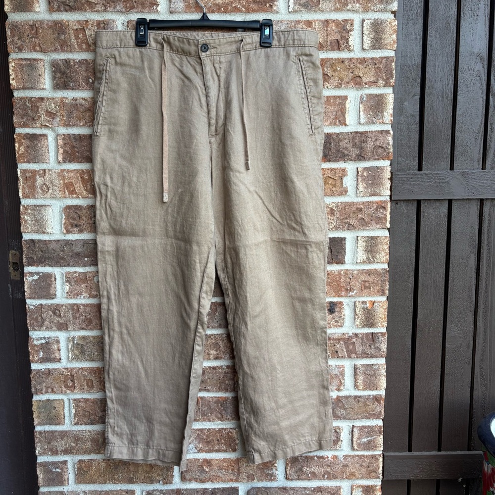 Tasso Elba Men's Khaki linen pants